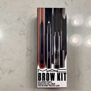 MAC Brow Kit: big brow pencil, rebeleyes gel liner and probeyond twisted lash